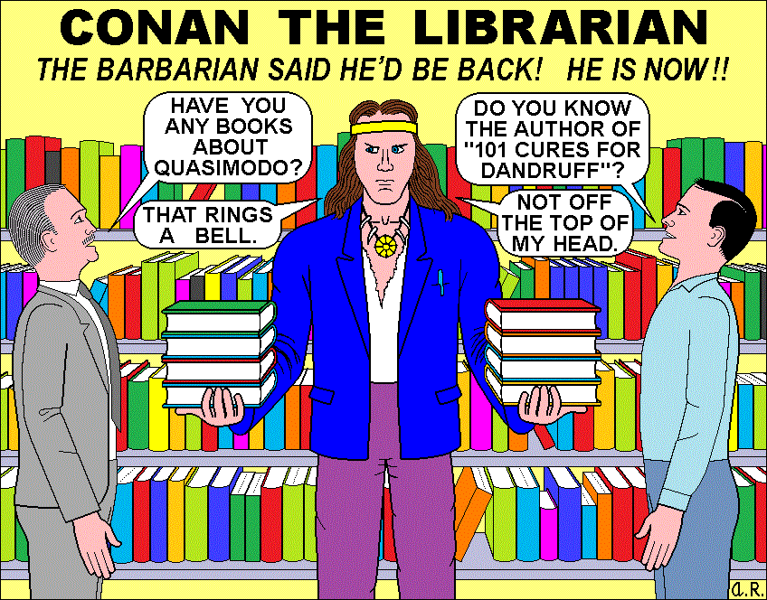 Conan The Librarian Cartoon