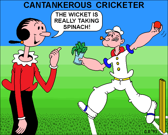 Cricket and a Spinach Bowler