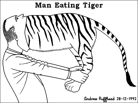 Man Eating Tiger