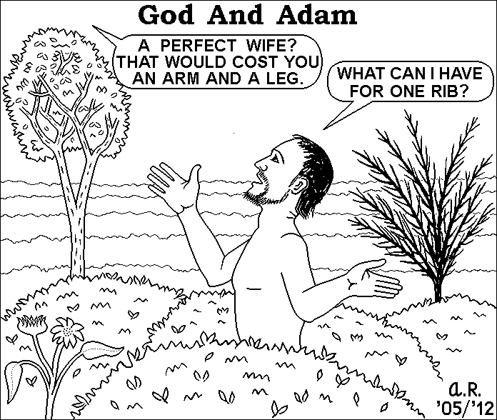 God and Adam in the Garden of Eden